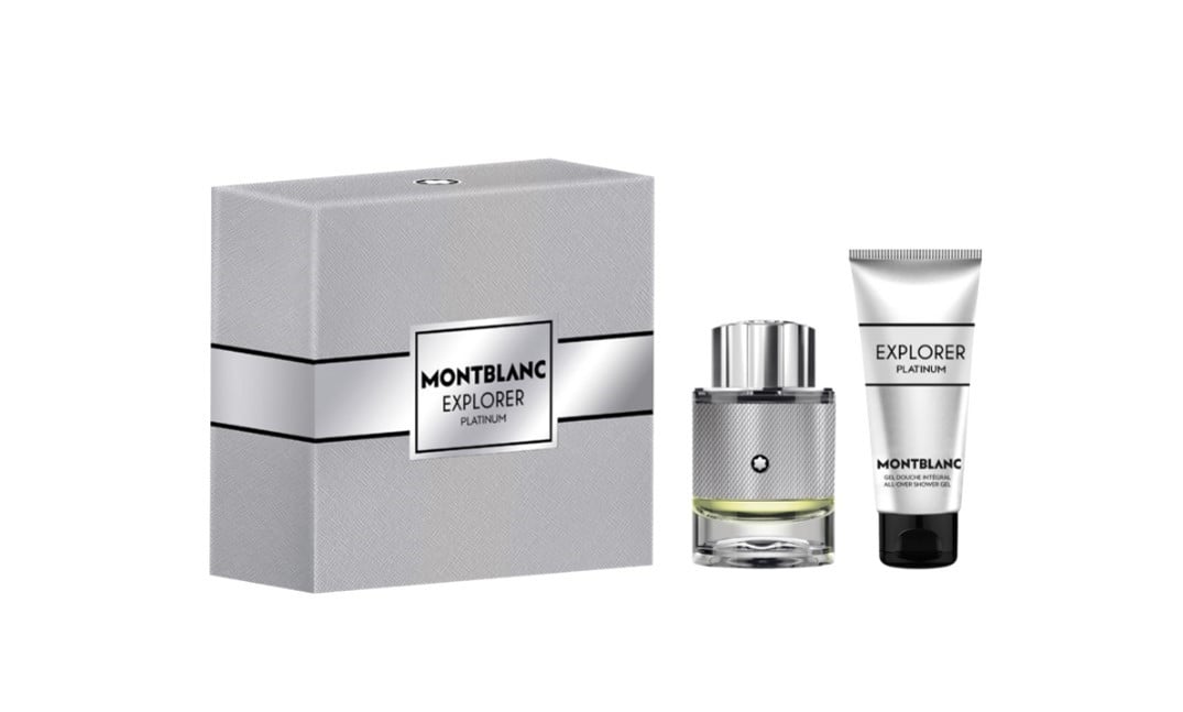 Mont Blanc Explorer Platinum Eau De Parfum Spray 60ml + Shower Gel 100ml