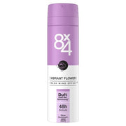 8X4 Vibrant Flower Deodorant Spray with Exotic Floral Scent 48h Reliable Protection 150ml 8x4