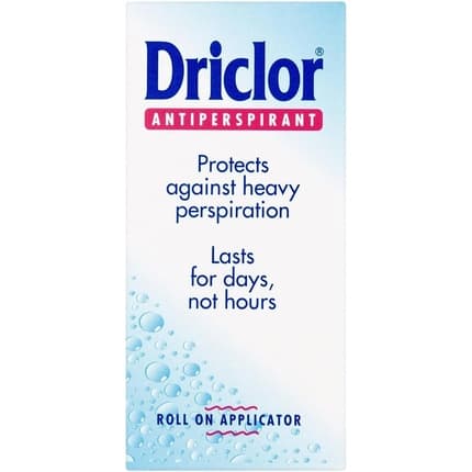 Driclor Antiperspirant Roll On Applicator Protects Against Heavy Perspiration 20ml Unisexe