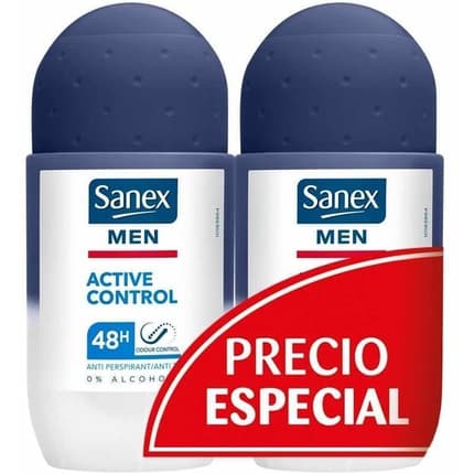 Sanex Active Control 48h Deodorant Roll On Duplo 2 x 50ml Unisexe