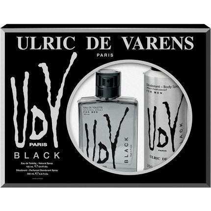 Ulric De Varens Udv Black For Men Eau De Toilette Spray 100ml Set