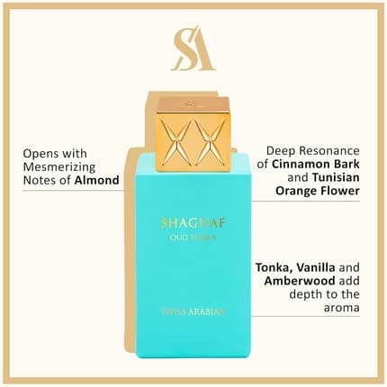 Swiss Arabian Shaghaf Oud Tonka Eau de Parfum Mixte 75 ml