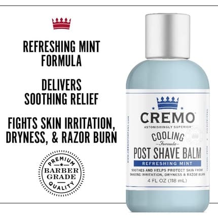 Cremo Cooling Post Shave Balm with Refreshing Mint Formula Lotion Après-Rasage Homme 118 ml