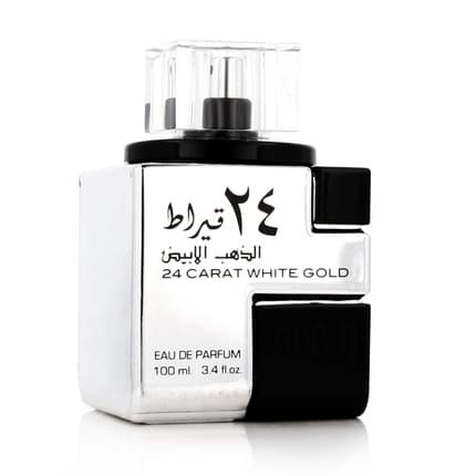 Lattafa 24 Carat White Gold Unisex Fragrance Eau de Parfum (EDP) Mixte 100ml
