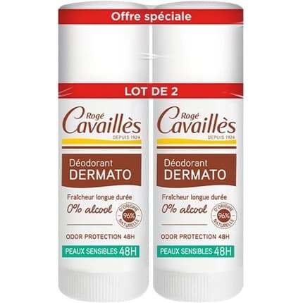 Rogé Cavaillès Dermato 48H Déodorant 40 ml - Lot de 2