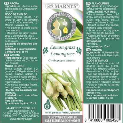 Marnys Marnis Esen Lemongrass Alim Eau de Toilette (EDT) Mixte 15ml