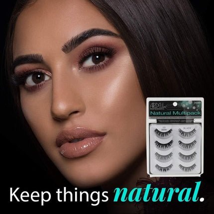 ARDELL Natural 101 Black False Eyelashes 4 Pack 25g - Maison des fragrances