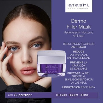 Atashi Dermofiller Mask with Oil - Milk Makeup Remover and Facial Roller Massager - Maison des fragrances
