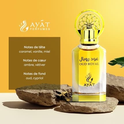 Ayat Perfumes Oud Royal Perfume Oil - Alcohol-Free Musk Extract Unisex Oriental Arabic Eau de Parfum (EDP) Mixte 12ml - Maison des fragrances