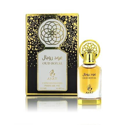 Ayat Perfumes Oud Royal Perfume Oil - Alcohol-Free Musk Extract Unisex Oriental Arabic Eau de Parfum (EDP) Mixte 12ml - Maison des fragrances