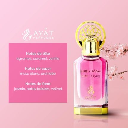 Ayat Perfumes Soft Love Perfume Oil - Alcohol-Free Musk Extract Unisex Oriental Arabic Oud Amber Parfum (Parfum) Mixte 12ml - Maison des fragrances