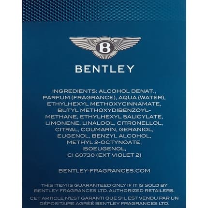 Bentley Azure Eau de Toilette (EDT) Homme 60ml - Maison des fragrances