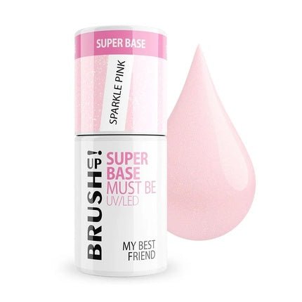 Brushup Super Base Must Be Uv Led Hybrid Nail Base My Best Friend Sparkle Pink 5g - Maison des fragrances