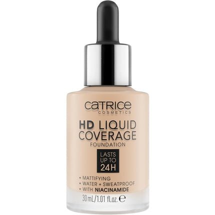 Catrice HD Liquid Coverage Foundation No. 010 Nude Long - Lasting Matte - Maison des fragrances