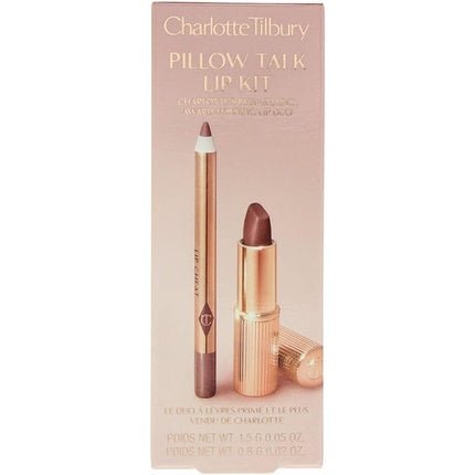 Charlotte Tilbury Pillow Talk Lip Kit: Lip Liner 0.8g - Lipstick 1.5g - Maison des fragrances