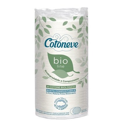 COTONEVE Bio Line Organic Cotton Maxi Oval Makeup Remover Pads 50 Count - Maison des fragrances