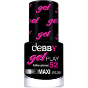 Debby Gel Play Nail Enamel 52, Absolute Black - Maison des fragrances