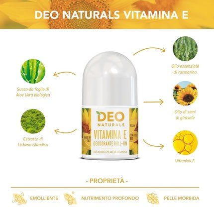 Deodorant Roll-On with Vitamin E 50ml - Soothing - Maison des fragrances