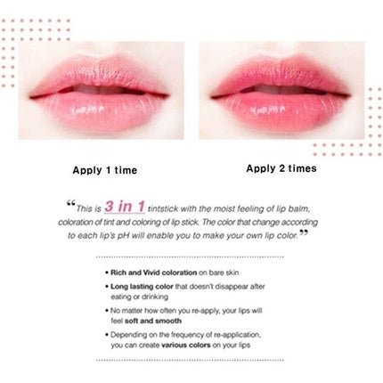 [DIBLANC] Sweetheart Tintstick 3 in 1 Multi - Functional Lip Balm 0.1oz 3g - Maison des fragrances
