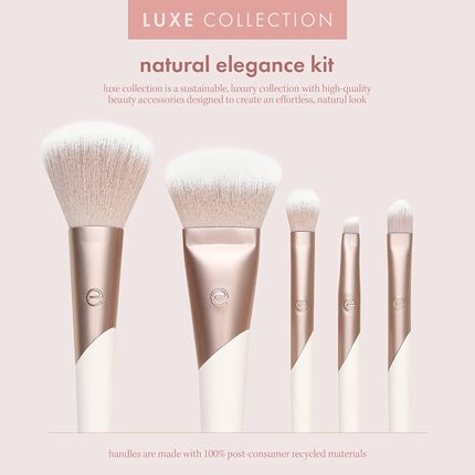 EcoTools Luxe Natural Elegance Professional Makeup Brush Set for Face Cheek and Eye Makeup Pink 5 Piece Set - Maison des fragrances