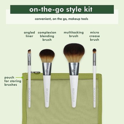 EcoTools On - The - Go Style Kit Makeup Brush Set - Maison des fragrances