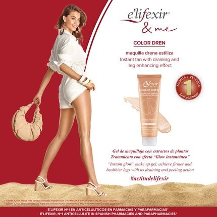 Elifexir Color Dren Leg Make - Up with Tanning Effect 150ml - Maison des fragrances