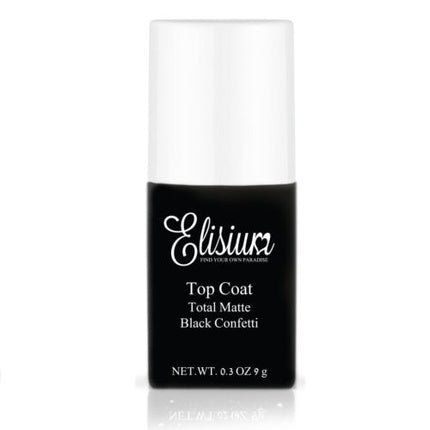 Elisium Top Coat Total Matte Black Confetti - 9g - Maison des fragrances