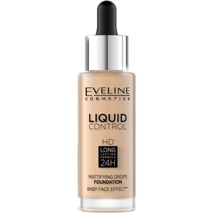 Eveline Liquid Control Hd Mattifying Drops Foundation 011 Natural 32ml - Maison des fragrances