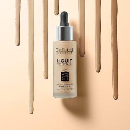 Eveline Liquid Control Hd Mattifying Drops Foundation 011 Natural 32ml - Maison des fragrances