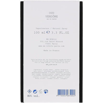 Ex Nihilo Oud Vendôme Eau de Parfum (EDP) Mixte - Maison des fragrances