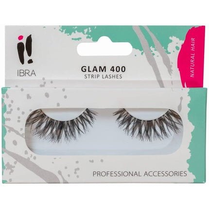 False Eyelashes with Eyelash Band Glam 400 IBRA Makeup - Maison des fragrances