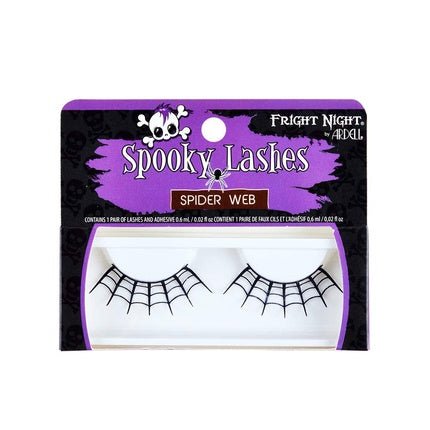 Fright Night Spider Web False Lashes with Adhesive for Scary Spooky Dramatic Eyes - Maison des fragrances