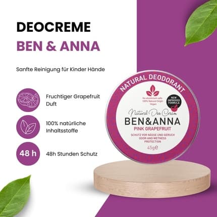 Ben and Anna Ben & Anna Deocreme Pink Grapefruit Can Déodorant (Déo) Mixte