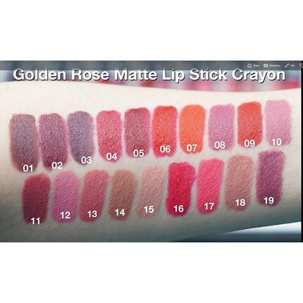 Golden Rose Matte Lipstick Crayon 12 Sea Pink Light - Maison des fragrances