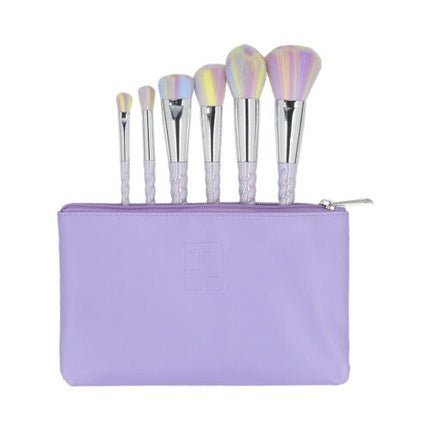 ilu Basic Set 6 Makeup Brushes with Unicorn Pastel Bag - Maison des fragrances