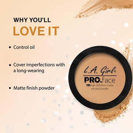 LA Girl Pro Face High Definition Matte Powder 09 Medium Beige - Maison des fragrances
