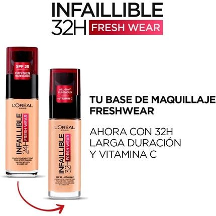 L'Oreal Infallible 32h Fresh Wear Foundation Long - Lasting Face Foundation 200 Natural Linen 30ml - Maison des fragrances