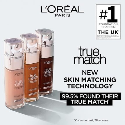 L'Oréal Paris True Match Liquid Foundation 8.5N Pecan 30ml - Maison des fragrances