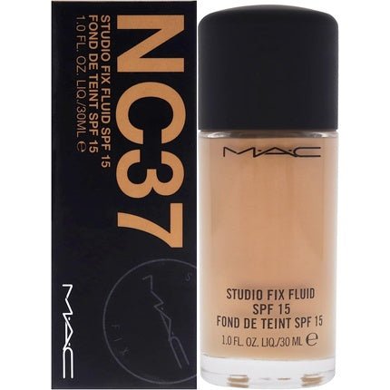MAC Studio Fix Fluid SPF 15 Foundation NC37 Medium Peachy 30ml - Maison des fragrances