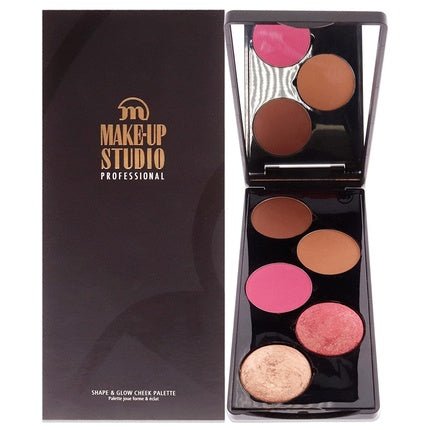 Make - Up Studio Professional Amsterdam Shape & Glow Cheek Palette in Pink - Maison des fragrances