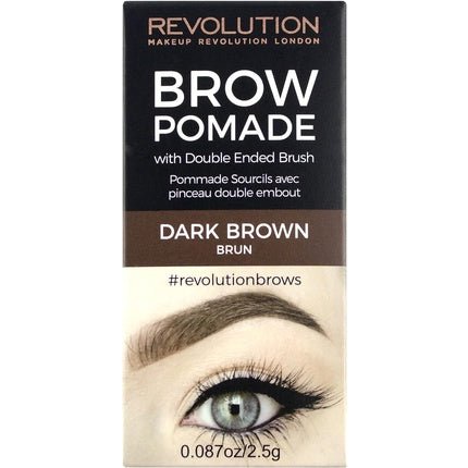 Makeup Revolution Brow Pomade Dark Brown 2.5g - Maison des fragrances