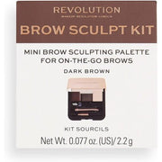 Makeup Revolution Brow Sculpt Kit Dark 2.2g - Maison des fragrances