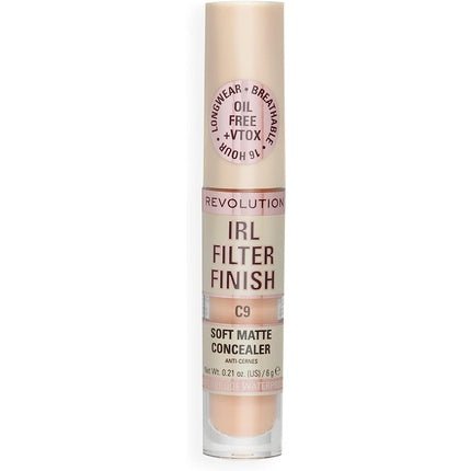 Makeup Revolution IRL Filter Finish Concealer Medium to Full Coverage C9 6g - Maison des fragrances