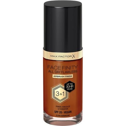 Max Factor Facefinity 3 - in - 1 All Day Flawless Foundation SPF 20 Ganache 30ml - Maison des fragrances
