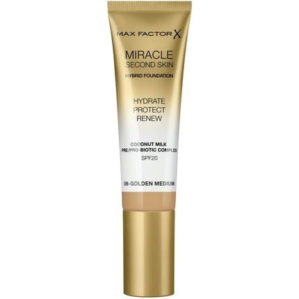 Max Factor Miracle Second Skin Hydrating Foundation Golden Medium 30ml - Maison des fragrances