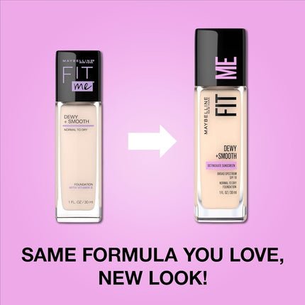 Maybelline Fit Me Dewy + Smooth Foundation Soft Tan 1 fl oz 30ml Beige - Maison des fragrances