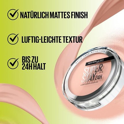 Maybelline Powder Foundation Long - Lasting 24h Wear Medium to Full Coverage - Maison des fragrances