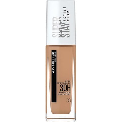 Maybelline SuperStay Active Wear Foundation, 30ml Number 36, Warm Sun Color - Maison des fragrances
