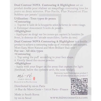 Mi - Rê Loose Powder Pot + Compact Powder Dual Contour Nova Contour + Highlighter 11g - Maison des fragrances