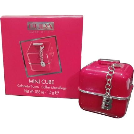 Mini Cube Makeup Case with Initial B Detachable Pendant - Maison des fragrances